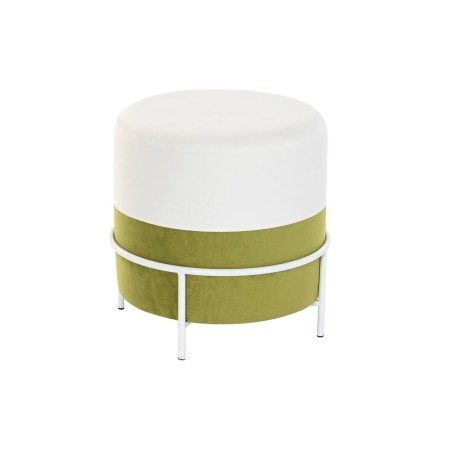 Repose-pied DKD Home Decor Naturel Métal Blanc Vert (40 x 40 x 40 cm)