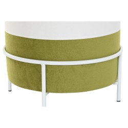 Repose-pied DKD Home Decor Naturel Métal Blanc Vert (40 x 40 x 40 cm)