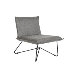 Fauteuil DKD Home Decor 66 x 78 x 75 cm Noir Gris Métal