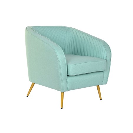 Fauteuil DKD Home Decor Vert Doré Métal 70 x 68 x 73 cm