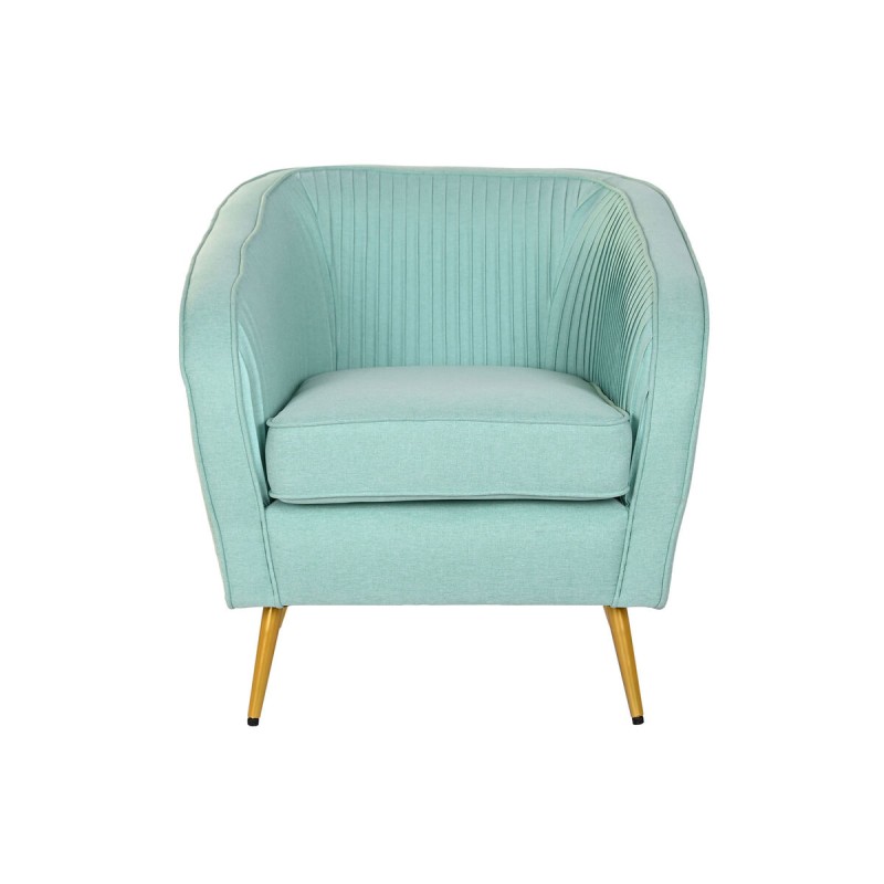 Armchair DKD Home Decor Green Golden Metal 70 x 68 x 73 cm