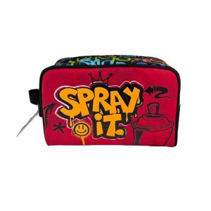 Reise-Toilettentasche Toybags Grafitti Rot 15 x 25 x 11 cm
