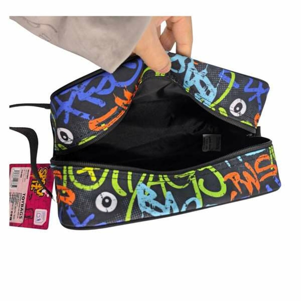 Reise-Toilettentasche Toybags Grafitti Rot 15 x 25 x 11 cm