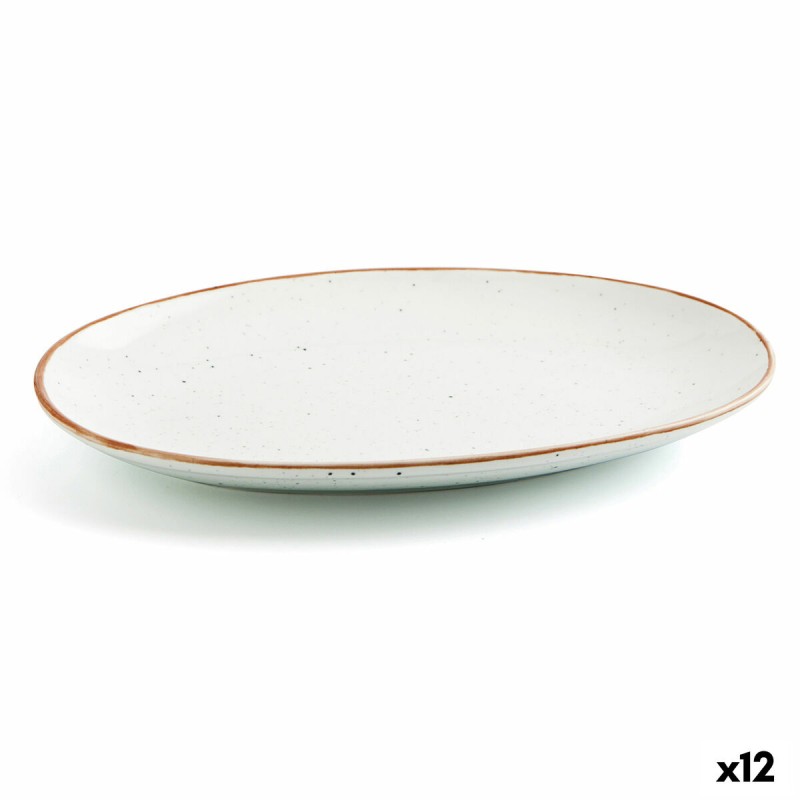 Kochschüssel Ariane Terra Oval aus Keramik Beige (Ø 26 cm) (12 Stück)