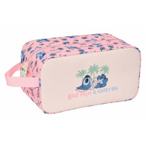 Travel Slipper Holder Stitch Beach Pink 29 x 15 x 14 cm