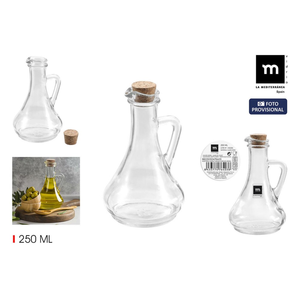 Ölfläschchen La Mediterránea Glas 9,3 x 9,3 x 16,5 cm (24 Stück)