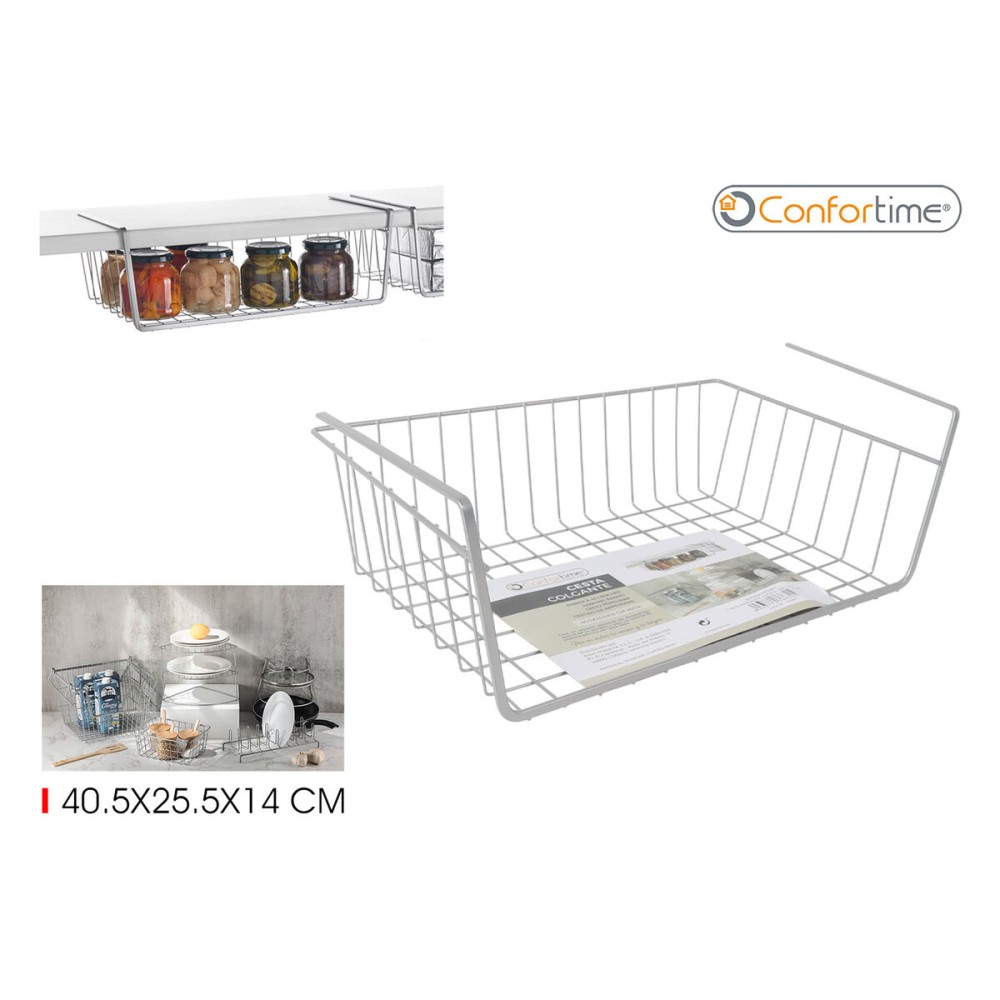 Corbeille pour étagère de cuisine Confortime 40,5 x 25,5 x 14 cm (12 Unités)