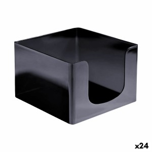Napkin holder My Bar COCKTAIL Black Plastic 12,8 x 12,8 x 8,8 cm (24 Units)