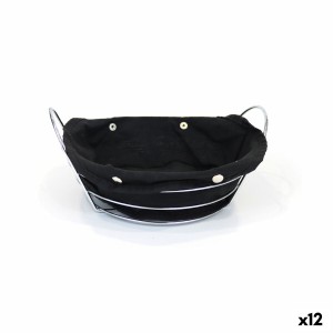 Breadbasket My Bar Black Metal 26 x 23,5 x 11,2 cm (12 Units)