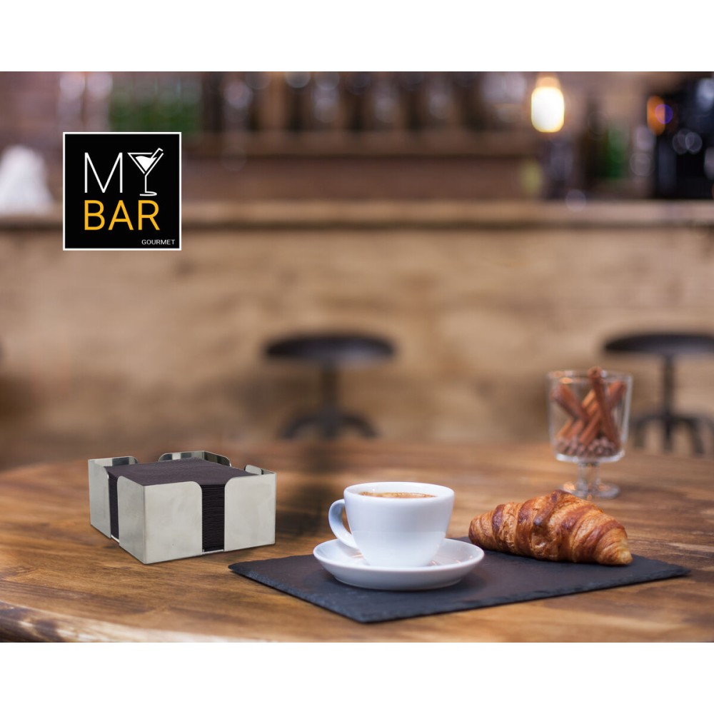 Napkin holder My Bar Steel 12 x 12 x 6 cm (24 Units)