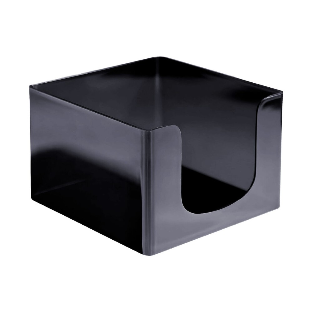 Napkin holder My Bar COCKTAIL Black Plastic 12,8 x 12,8 x 8,8 cm (24 Units)