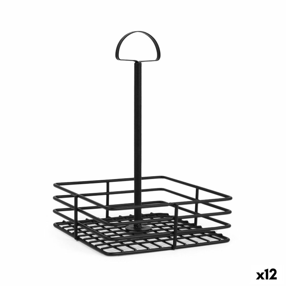 Multi-Purpose Organiser My Bar 15 x 15 x 22 cm Black (12 Units)