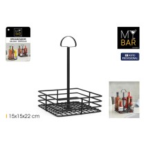 Multi-Purpose Organiser My Bar 15 x 15 x 22 cm Black (12 Units)