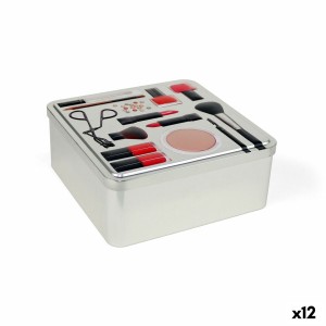 Multi-use Box Confortime Make-Up Metal 19,7 x 19,7 x 8 cm (12 Units)