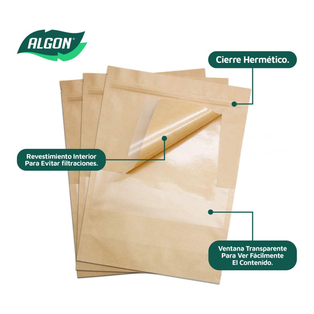 Ensemble de sac alimentaire réutilisable Algon 10 x 15 x 3,5 cm 20 Pièces (18 Unités)