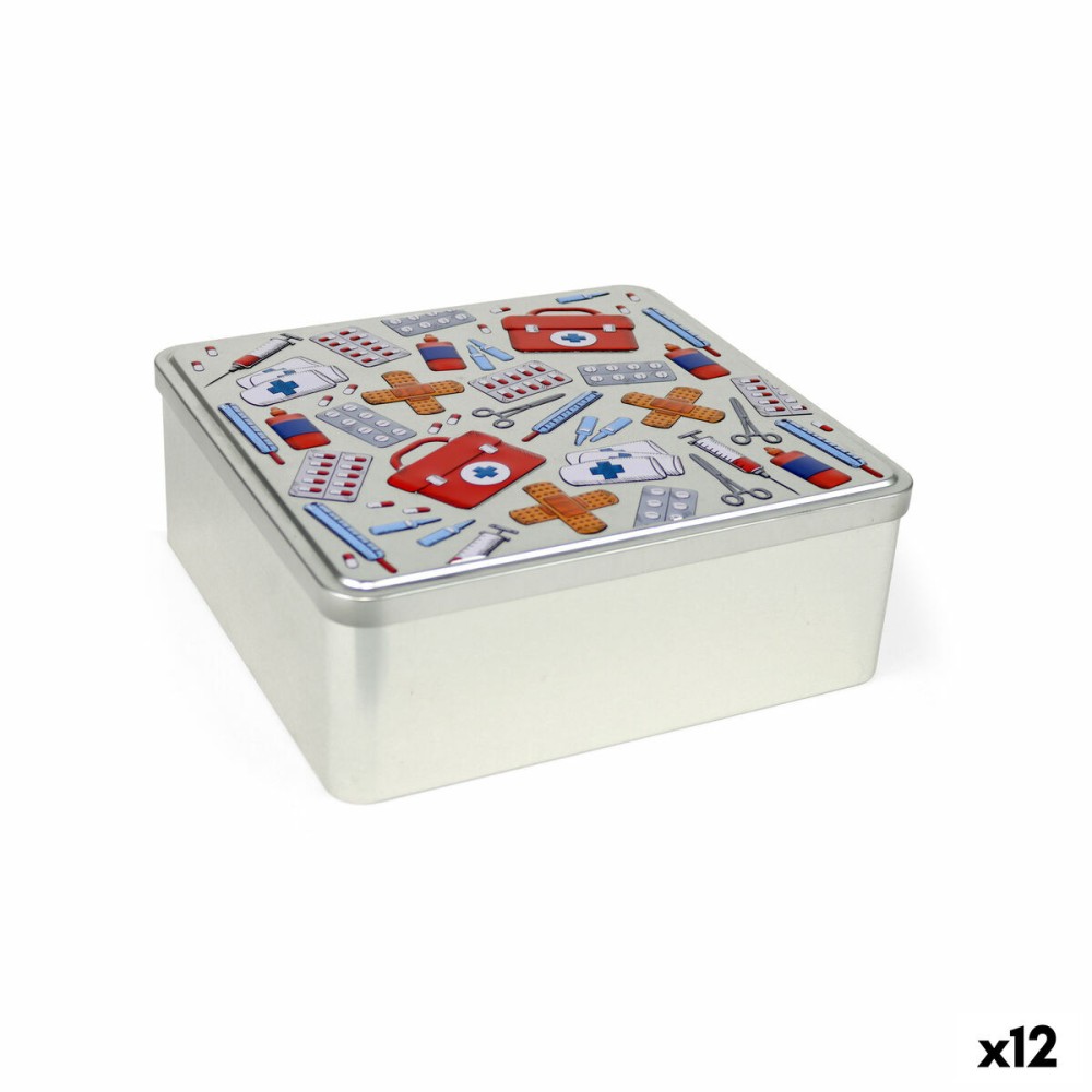 Mehrzweckbox Confortime Nurse Metall 23,7 x 22,2 x 8,9 cm (12 Stück)