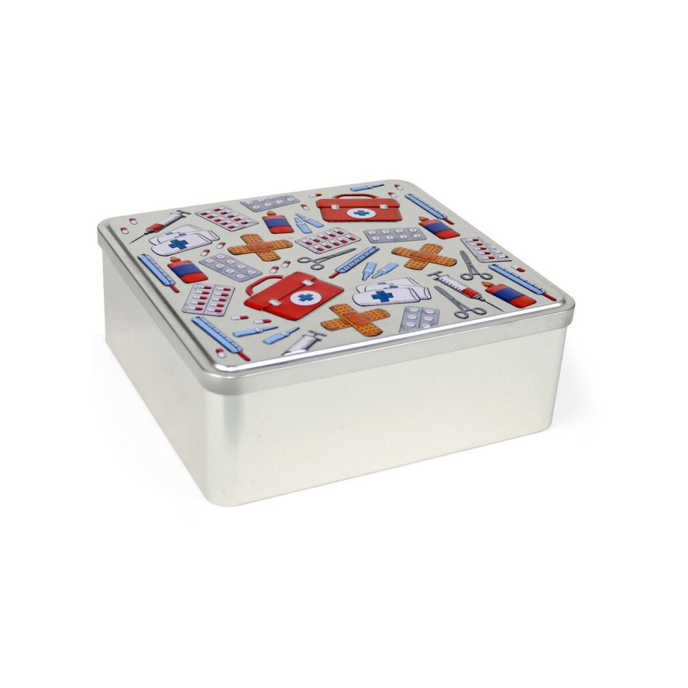 Multi-use Box Confortime Nurse Metal 23,7 x 22,2 x 8,9 cm (12 Units)