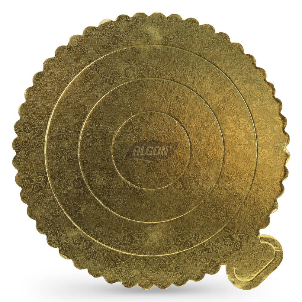 Base de gâteau Algon Doré 40 x 40 cm (36 Unités)
