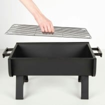Grill Tragbarer Aktive Stahl 45 x 25 x 30 cm Schwarz (2 Stück)