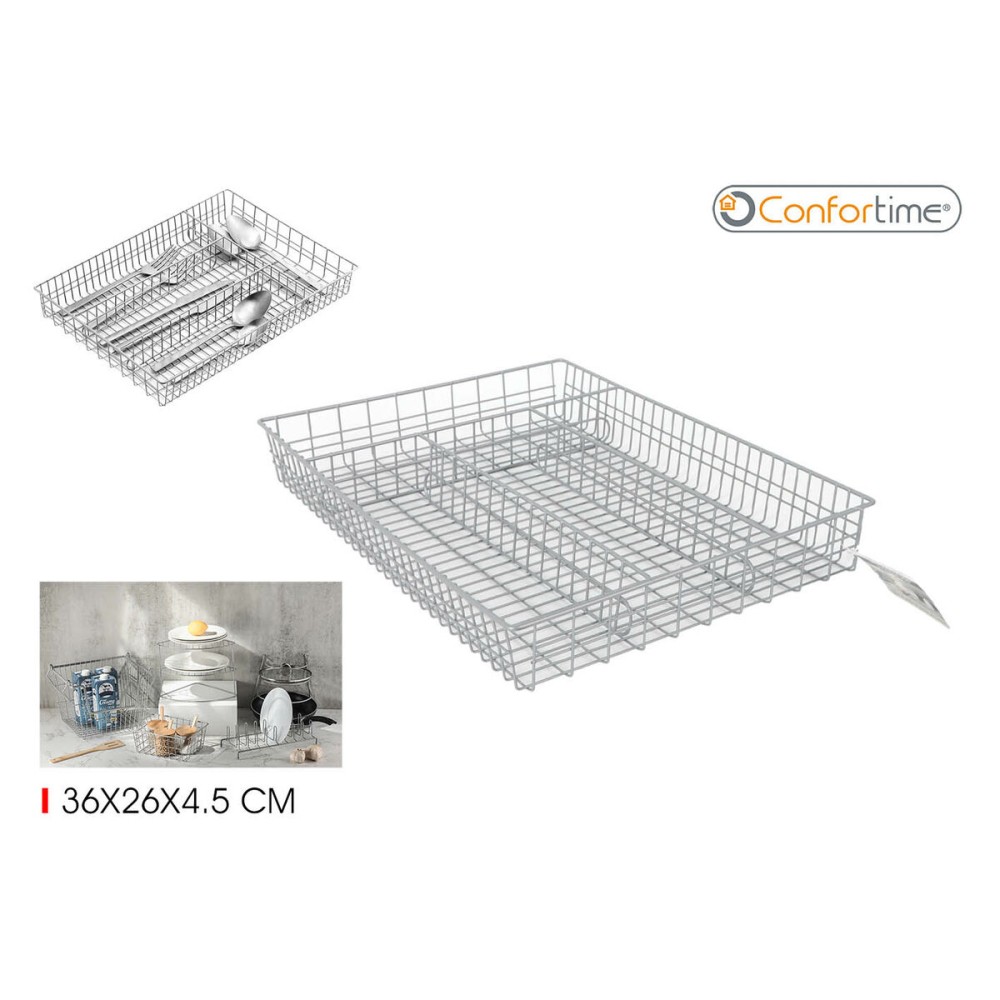 Cutlery Organiser Confortime 36 x 26 x 4,5 cm (10 Units)