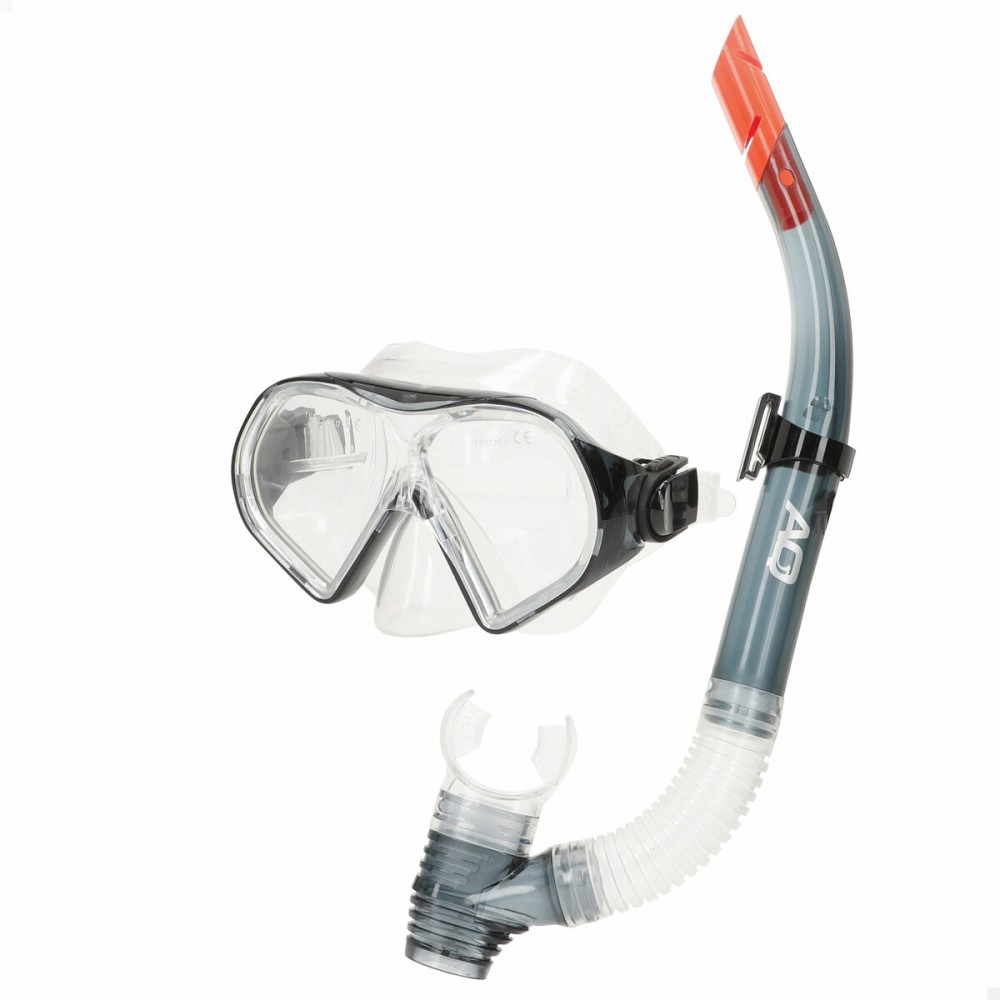 Masque de Plongée avec Tube AquaSport Rouge Gris (6 Unités)