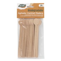 Set of Spoons Algon Wood 15,2 cm 24 Pieces (18 Units)