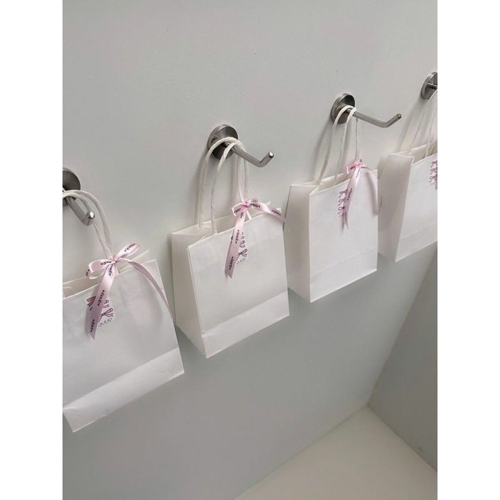 Sac en papier Algon Blanc 20,6 x 11 x 27 cm 3 Pièces (24 Unités)