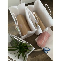 Papiertaschen Algon Weiß 20,6 x 11 x 27 cm 3 Stücke (24 Stück)