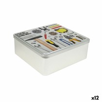 Multi-use Box Confortime Tools Metal 23,7 x 22,2 x 8,9 cm (12 Units)