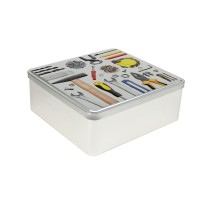 Multi-use Box Confortime Tools Metal 23,7 x 22,2 x 8,9 cm (12 Units)