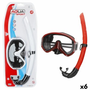 Taucherbrille mit Schnorchel AquaSport (6 Stück)