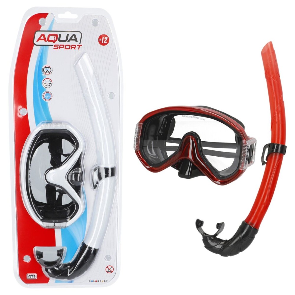 Masque de Plongée avec Tube AquaSport (6 Unités)