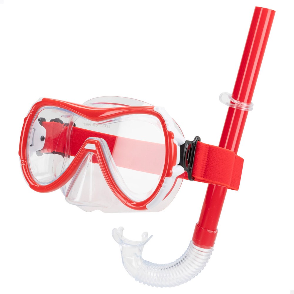 Snorkel Goggles and Tube AquaSport Black Red (6 Units)