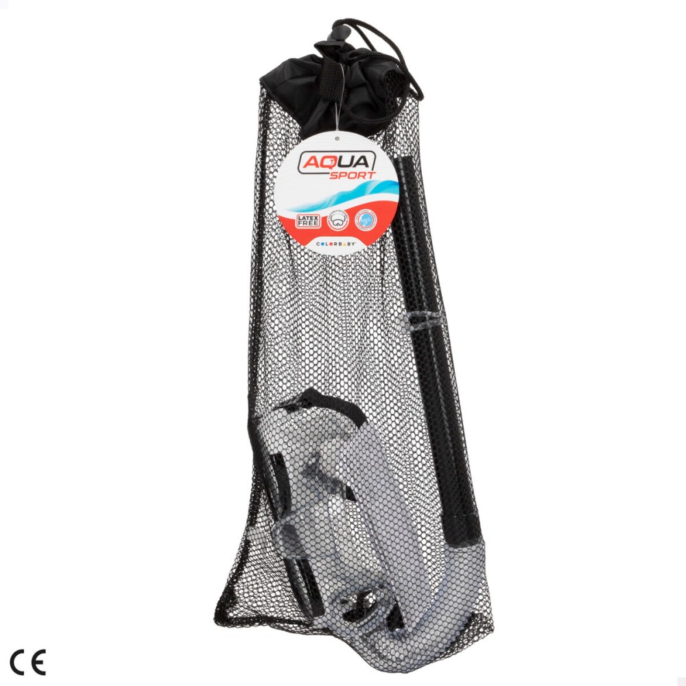 Masque de Plongée avec Tube AquaSport Noir Rouge (6 Unités)