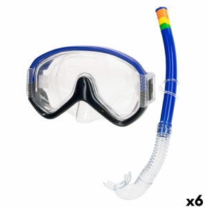 Snorkel Goggles and Tube AquaSport Blue (6 Units)