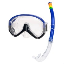Masque de Plongée avec Tube AquaSport Bleu (6 Unités)
