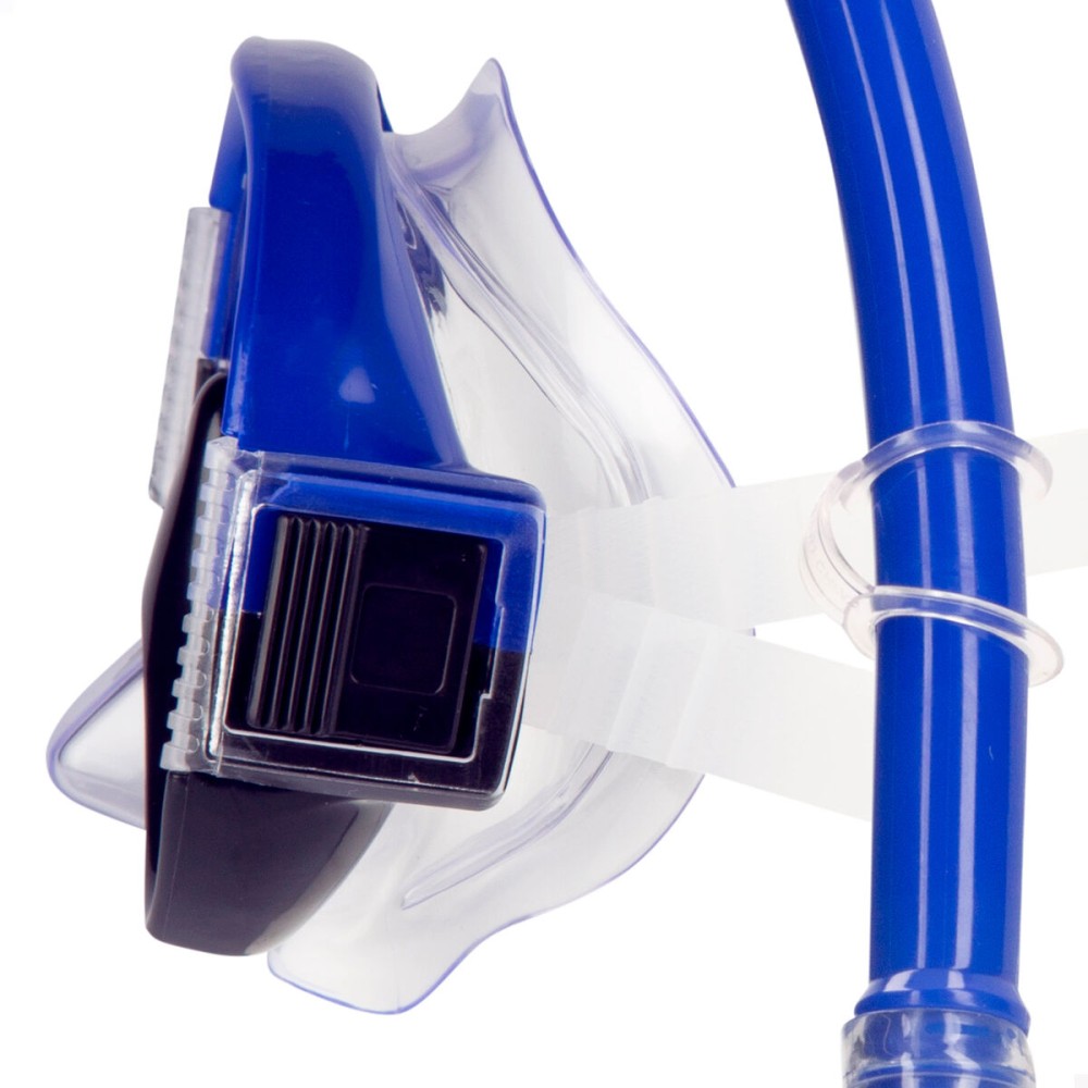 Masque de Plongée avec Tube AquaSport Bleu (6 Unités)