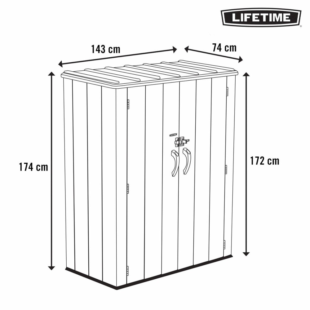 Möbel zur Lagerung Lifetime Grau 143 x 174 x 74 cm