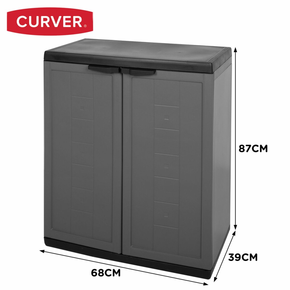 Schrank Curver Dunkelgrau Kunststoff 68 x 87 x 39 cm