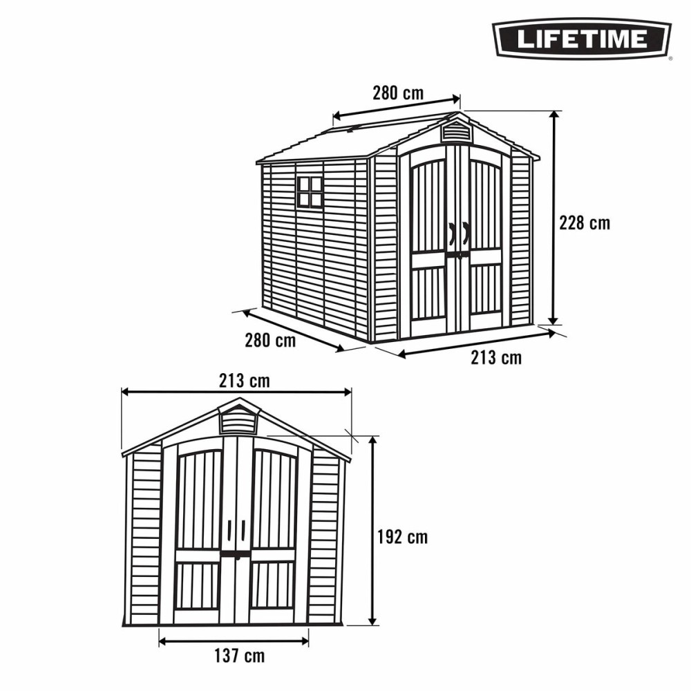 Stand Lifetime 213 x 228 x 280 cm Grau