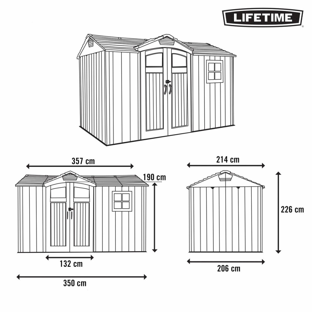 Stand Lifetime 356 x 225 x 213 cm Grau