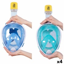 Snorkelling mask with sports camera support AquaSport Blue Turquoise (4 Units)