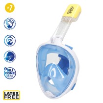 Masque de plongée avec Support pour Caméra de Sport AquaSport Bleu Turquoise (4 Unités)