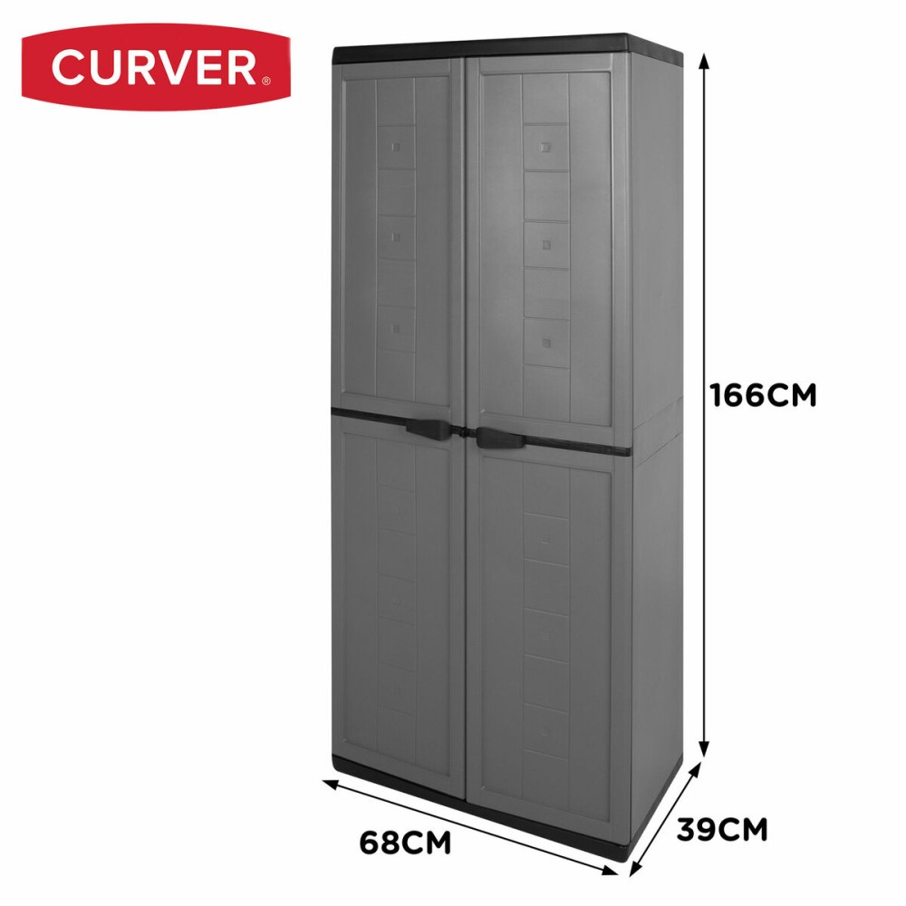Schrank Curver Dunkelgrau Kunststoff 68 x 166 x 39 cm