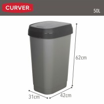 Mülltonne Curver Dunkelgrau Kunststoff 50 L (6 Stück)