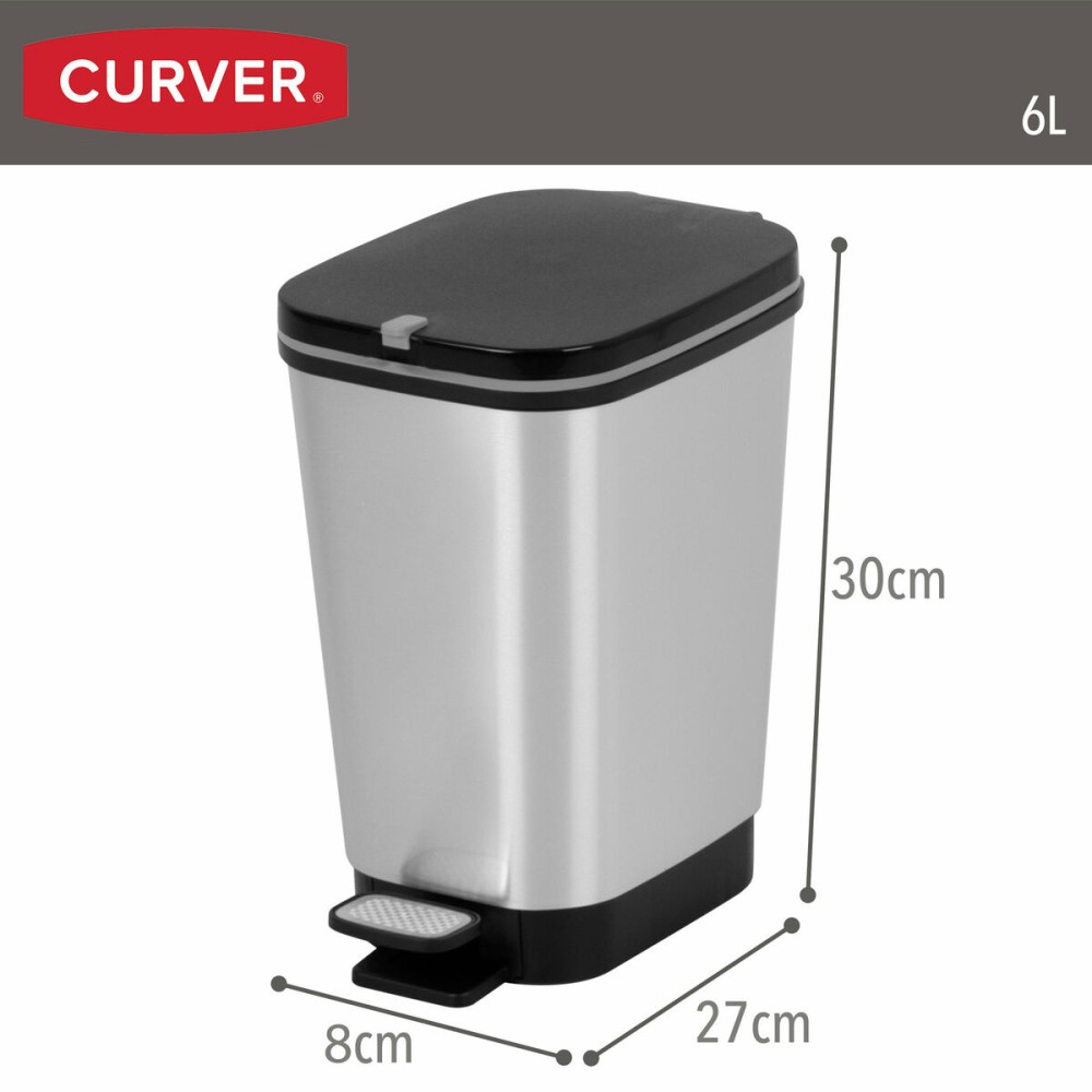 Mülltonne Curver Grau Kunststoff 6 L (5 Stück)