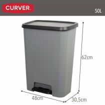 Poubelle Curver Gris foncé Plastique 50 L (5 Unités)