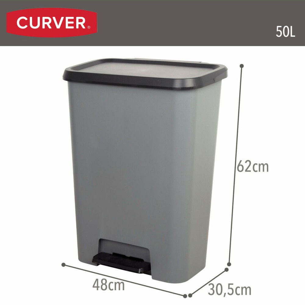 Mülltonne Curver Dunkelgrau Kunststoff 50 L (5 Stück)