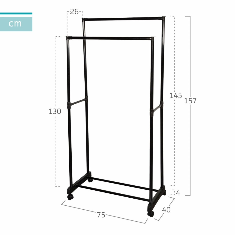 Garderobe Max Home Stahl Kunststoff 75 x 157 x 40 cm (4 Stück)