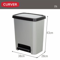Waste bin Curver Grey Plastic 25 L (5 Units)